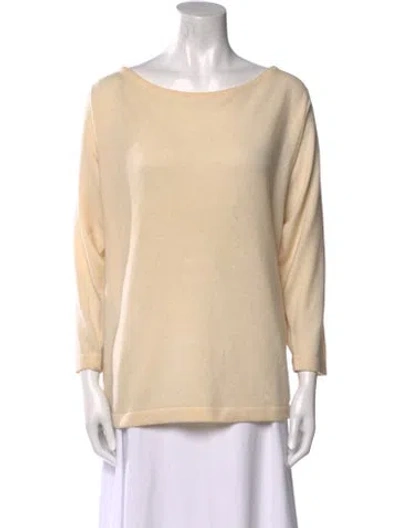 Pre-owned Diane Von Furstenberg Scoop Neck Sweater In Neutral