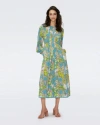 Diane Von Furstenberg Scott Floral Long Sleeve Midi Dress