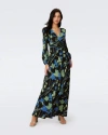 Diane Von Furstenberg Seline Floral-print Chiffon Maxi Dress In Giant Final Act Floral Multi