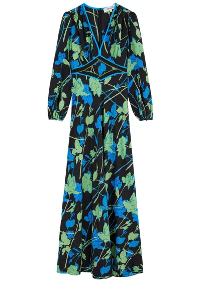 Diane Von Furstenberg Seline Floral-print Chiffon Maxi Dress In Multicoloured