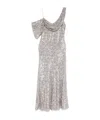 Diane Von Furstenberg Women's Joaquin Asymmetric Sequin-embellished Maxi Dress In Gray