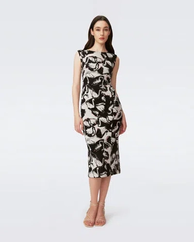 Diane Von Furstenberg Shamira Dress In Black Swan