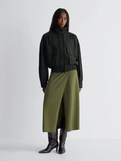 Diane Von Furstenberg Shay Stand Collar Jacket In Black