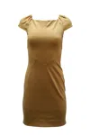 Diane Von Furstenberg Sheath Mini Dress In Brown Wool In Brown