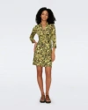 Diane Von Furstenberg Sheska Ruched Printed Jersey Dress