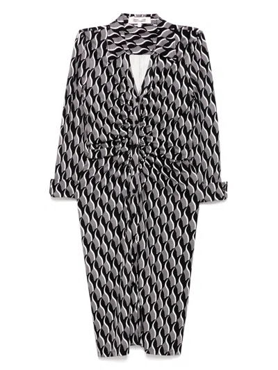 Diane Von Furstenberg Sheshka Printed Jersey Shirt Dress In Multicoloured