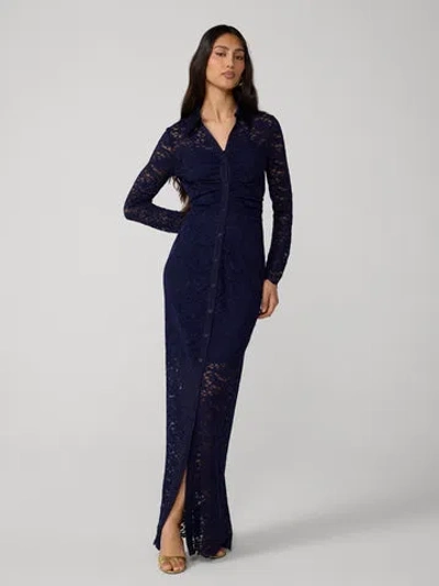 Diane Von Furstenberg Sheska Lace Dress In Blue