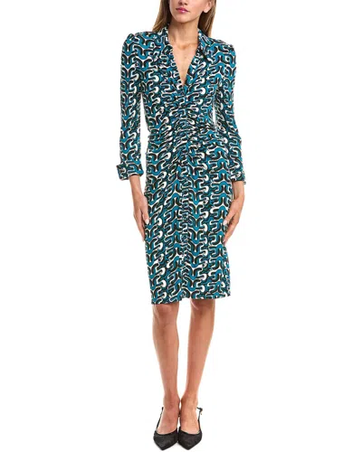 Diane Von Furstenberg Sheska Shirtdress In Blue