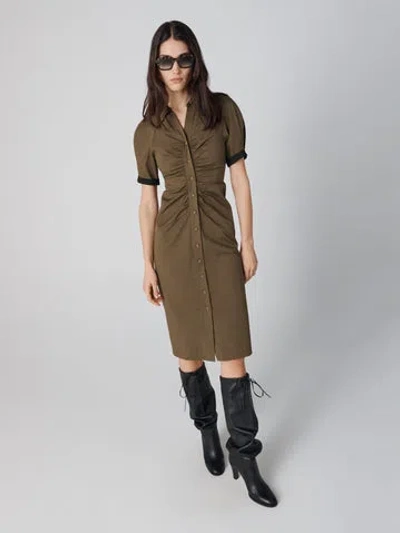 Diane Von Furstenberg Sheskita Dress In Dark Olive