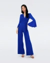Diane Von Furstenberg Shing Pleated Bell-sleeve Jumpsuit