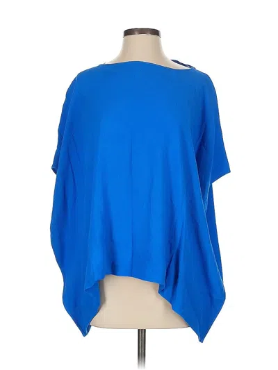 Pre-owned Diane Von Furstenberg Short Sleeve Blouse In Blue