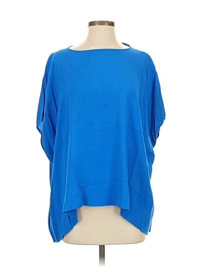 Pre-owned Diane Von Furstenberg Short Sleeve Blouse In Blue