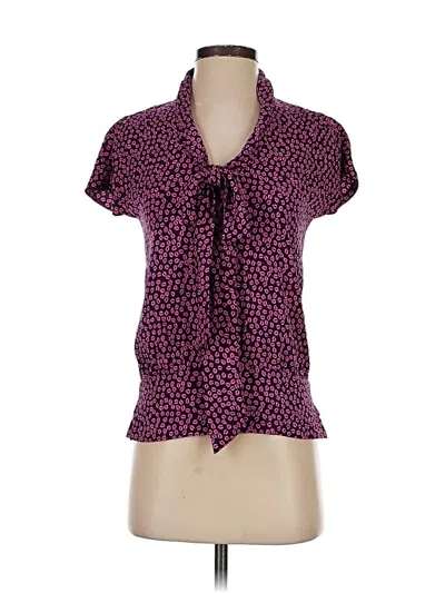 Pre-owned Diane Von Furstenberg Short Sleeve Blouse In Pink