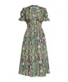 Diane Von Furstenberg Hadara Snakeskin-print Midi Shirtdress In Multicolor