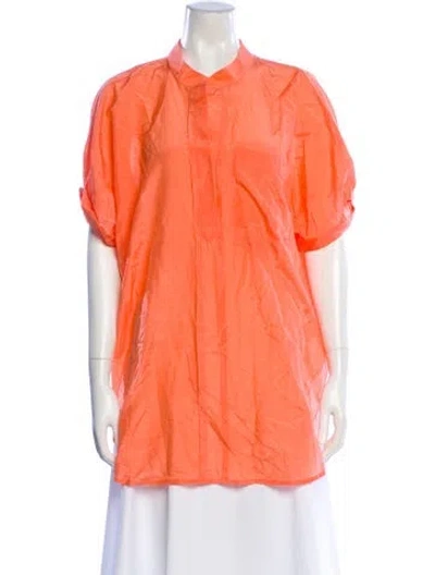 Pre-owned Diane Von Furstenberg Short Sleeve Tunic In Pink