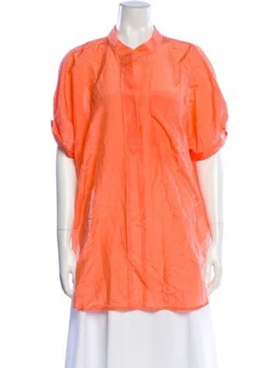 Pre-owned Diane Von Furstenberg Short Sleeve Tunic In Pink