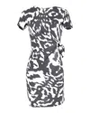 Diane Von Furstenberg Side-tie Mini Dress In Black Silk