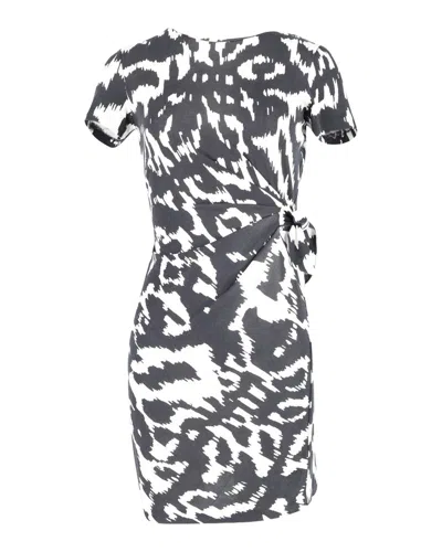 Diane Von Furstenberg Side-tie Mini Dress In Black Silk