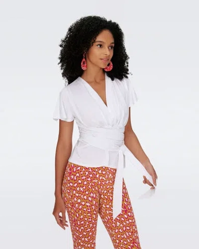 Diane Von Furstenberg Siena Top In White