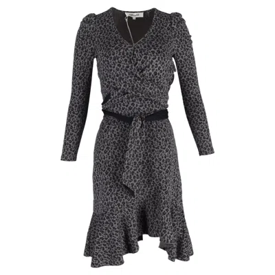 Diane Von Furstenberg Sienna Wrap-effect Dress In Animal Print Cotton In Multi