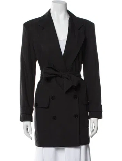Pre-owned Diane Von Furstenberg Silk Blazer In Grey