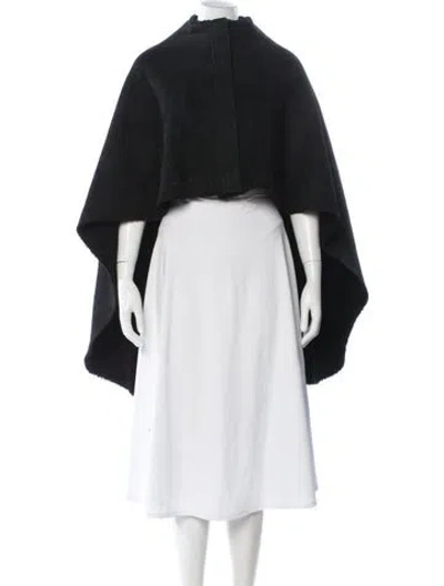 Pre-owned Diane Von Furstenberg Silk Cape In Black