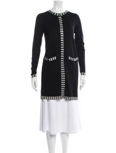 Pre-owned Diane Von Furstenberg Silk Crew Neck Sweater In Black