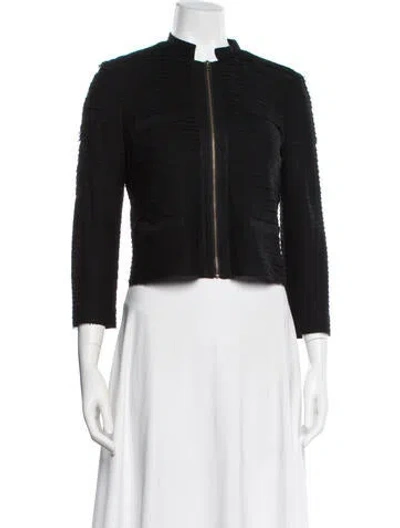 Pre-owned Diane Von Furstenberg Silk Jacket In Black