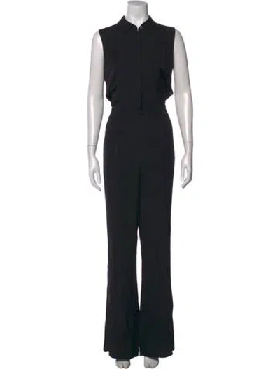 Pre-owned Diane Von Furstenberg Silk Jumpsuit In Black