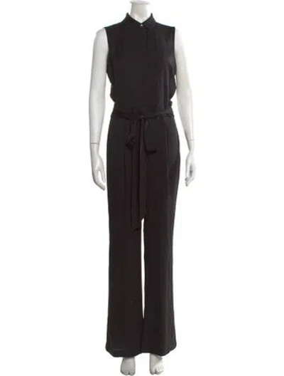Pre-owned Diane Von Furstenberg Silk Jumpsuit In Black