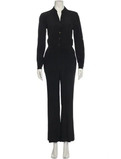Pre-owned Diane Von Furstenberg Silk Jumpsuit In Blue