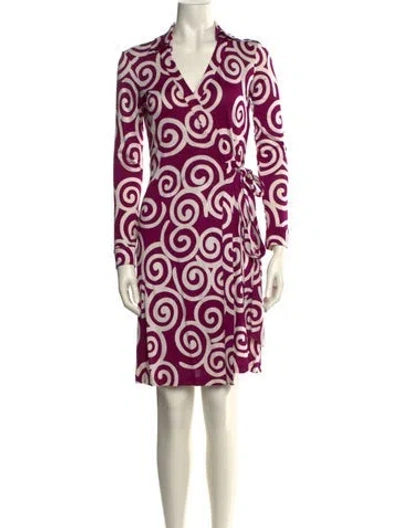 Pre-owned Diane Von Furstenberg Silk Knee-length Dress In Multi