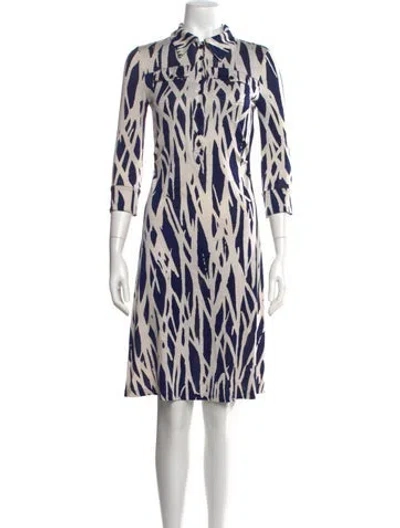 Pre-owned Diane Von Furstenberg Silk Knee-length Dress In Multi