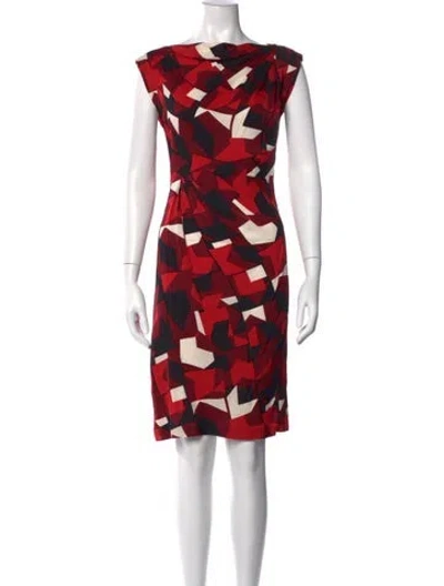 Pre-owned Diane Von Furstenberg Silk Knee-length Dress In Red