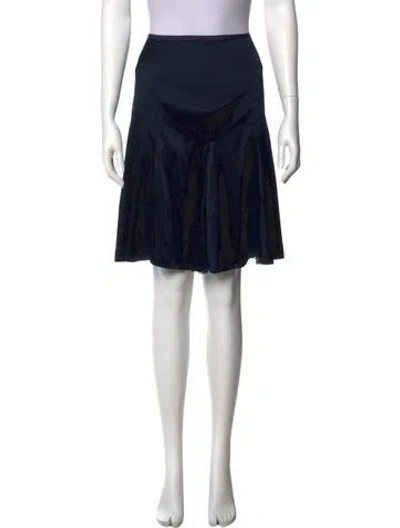 Pre-owned Diane Von Furstenberg Silk Knee-length Skirt In Black