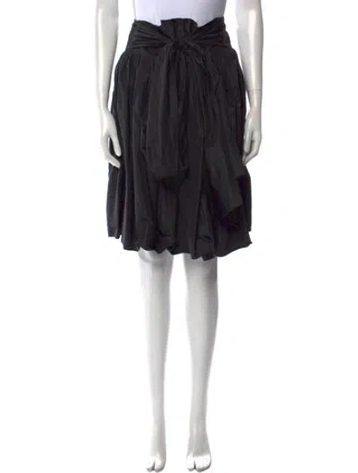 Pre-owned Diane Von Furstenberg Silk Knee-length Skirt In Black