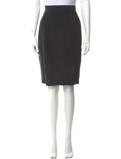 Pre-owned Diane Von Furstenberg Silk Knee-length Skirt In Black