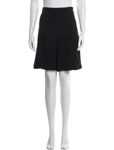 Pre-owned Diane Von Furstenberg Silk Knee-length Skirt In Black