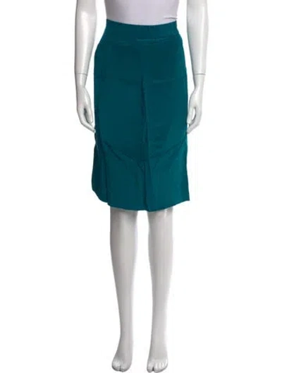 Pre-owned Diane Von Furstenberg Silk Knee-length Skirt In Blue