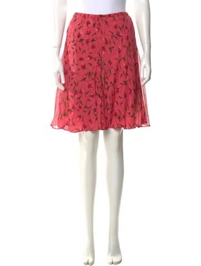 Pre-owned Diane Von Furstenberg Silk Knee-length Skirt In Pink