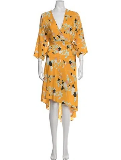 Pre-owned Diane Von Furstenberg Silk Midi Length Dress In Multi