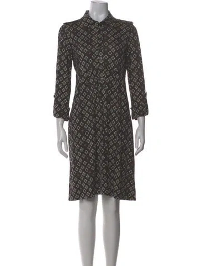 Pre-owned Diane Von Furstenberg Silk Mini Dress In Black