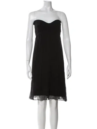 Pre-owned Diane Von Furstenberg Silk Mini Dress In Black