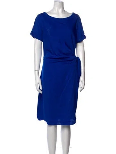 Pre-owned Diane Von Furstenberg Silk Mini Dress In Blue