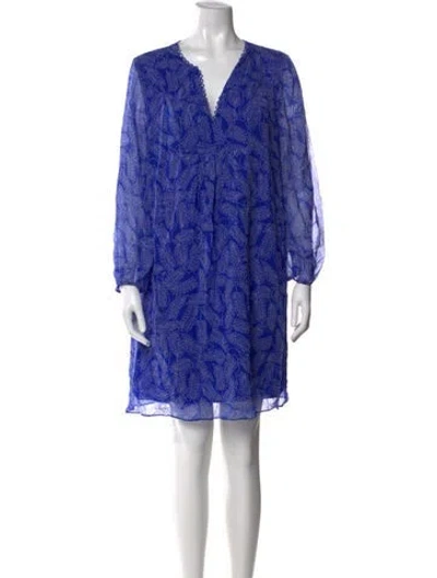 Pre-owned Diane Von Furstenberg Silk Mini Dress In Multi