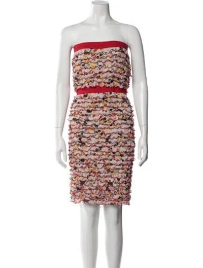 Pre-owned Diane Von Furstenberg Silk Mini Dress In Red