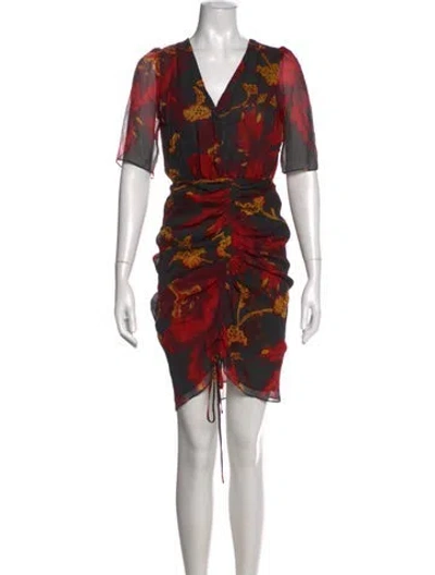 Pre-owned Diane Von Furstenberg Silk Mini Dress W/ Tags In Black