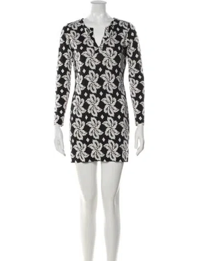 Pre-owned Diane Von Furstenberg Silk Mini Dress In White