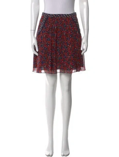 Pre-owned Diane Von Furstenberg Silk Mini Skirt In Multi