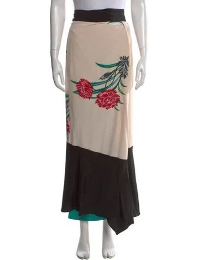 Pre-owned Diane Von Furstenberg Silk Mini Skirt In Neutral